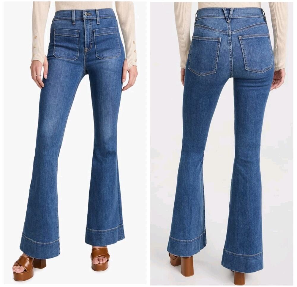 VERONICA BEARD 27×32L Sheridan Exaggerated Flare High Rise airway denim Jeans
